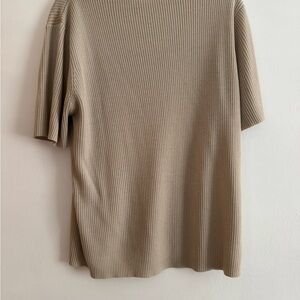 Croft & Barrow Tan Ribbed Relaxed T-Shirt